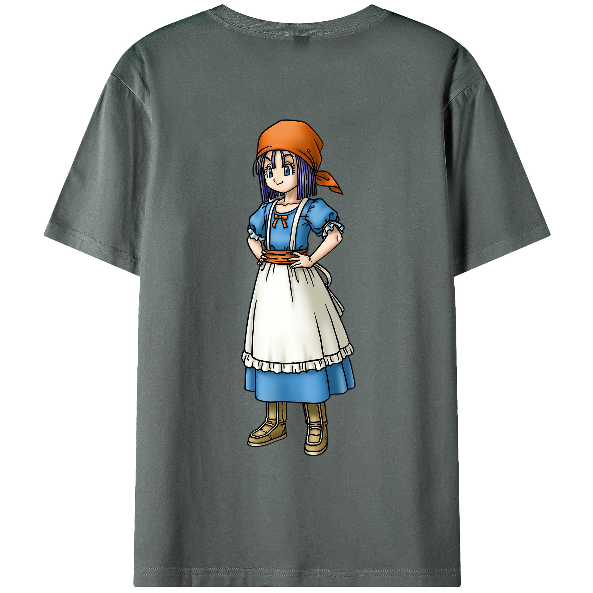 （画像用） ドラゴンクエスト Doragon Kuesuto Dragon Quest 綿100％ メンズ半袖Tシャツ（バックプリント） 通気性
